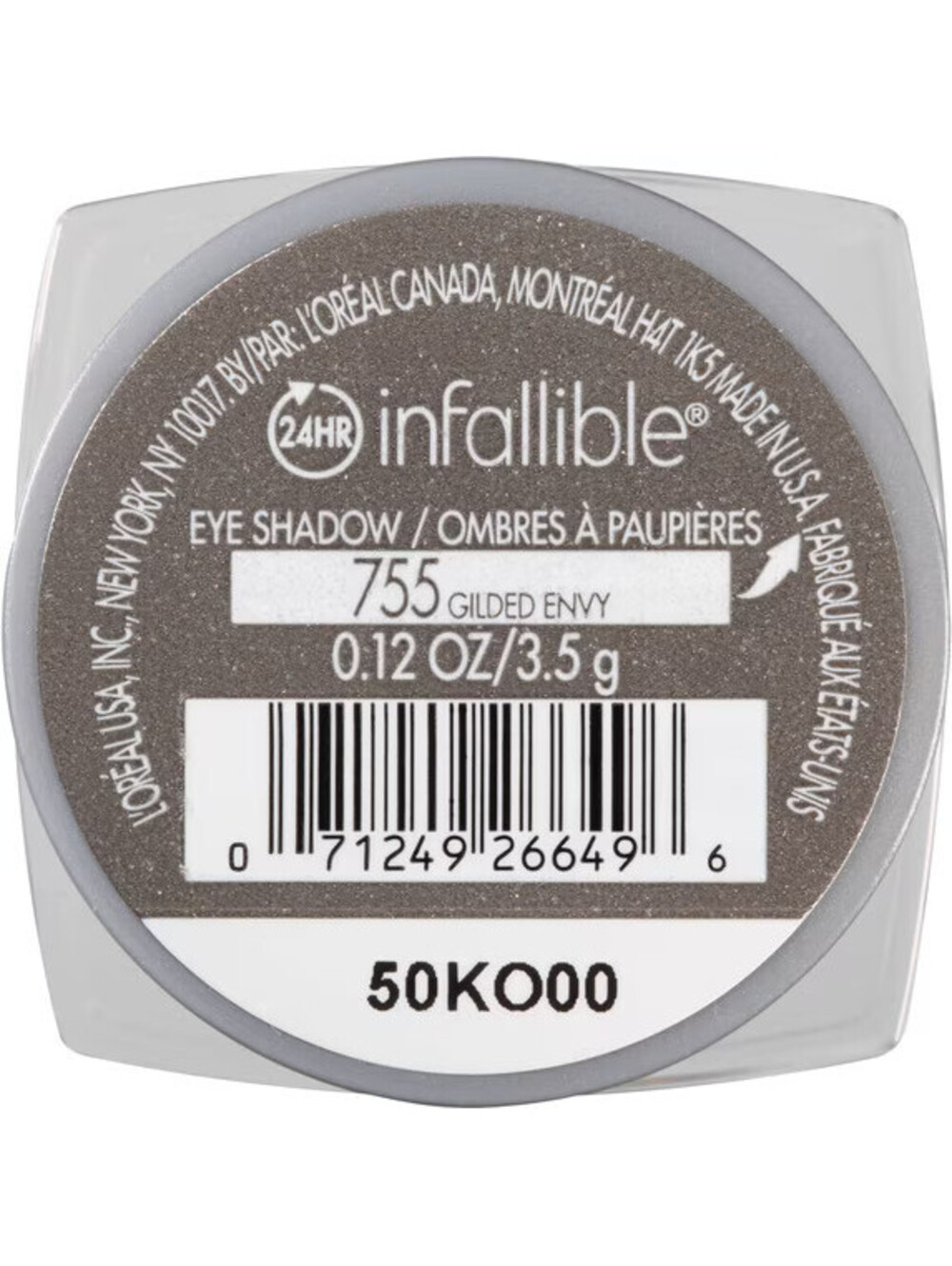 NEW L'Oreal Paris Infallible Eye Shadow 24 Hour in 755 Gilded Envy (Full Size)